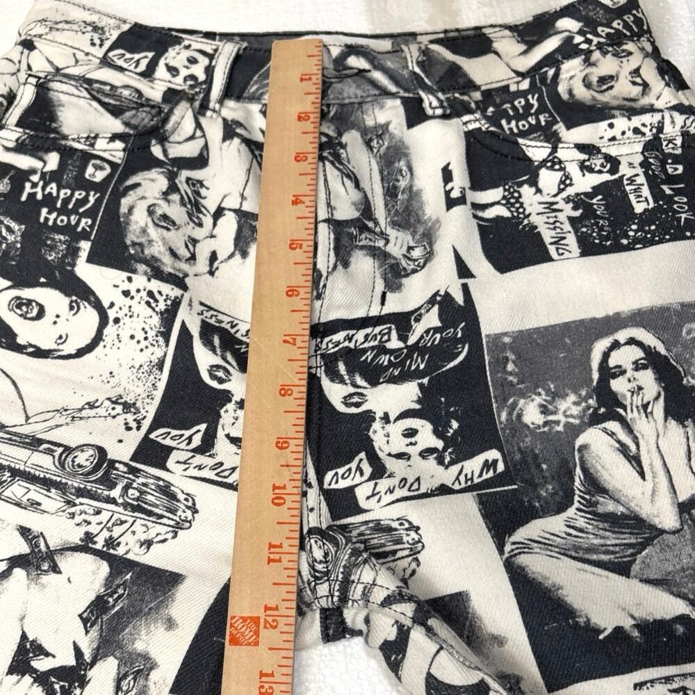 Reformation Monochrome Graphic Wide Leg Jeans - Picture 10 of 13